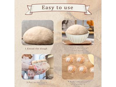 Backutensilien Runder Brotkorb Gären Handwerk Oval 2er-Set Banneton Kit