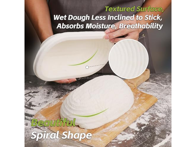 Brot Sauerteig Tablett Rohr Gärkorb Servierpfannen Gärschüssel 9 Zoll Weide