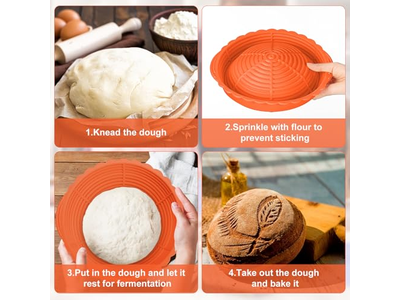 Gärkorb Brot Bannetons Gärkörbe Banneton 10 Zoll 2er-Set