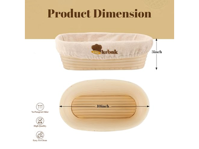 Indonesische Rattan-Brotschale Sauerteigbrot Backen