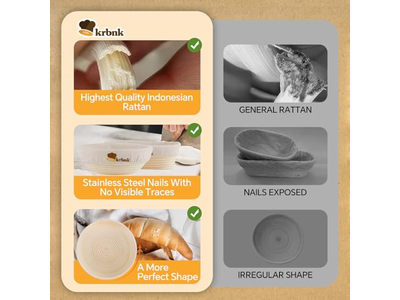 Indonesische Rattan-Brotschale Sauerteigbrot Backen