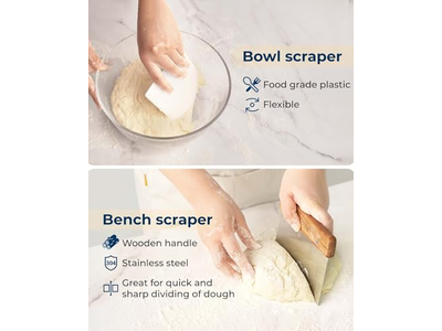 10 Zoll Ovaler Rattan Brotkorb Sauerteig Set Gären Aufgehen Teig Rohr Backen