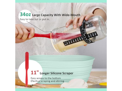 9 Zoll Bannetons Korb für Brotteig Sauerteig Werkzeuge Backset Rund Set Herstellung