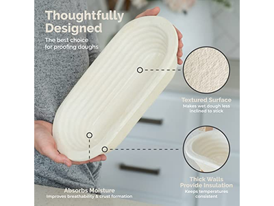 9 Zoll Runder Banneton mit Einlage Gärkörbe Bannetons Proving