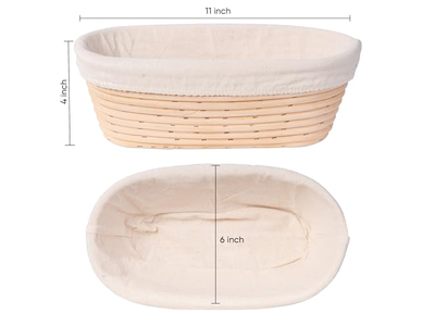 9 Inches Banneton Proofing Basket 10In 10Inch Oval Round Baking Baguette