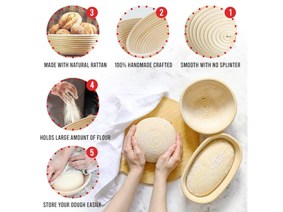 Backzutaten Geschenkkorb Gärkörbe für Brot Weiden Gärung