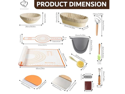 Backwerkzeuge Matten Holz Brotkorb Gären Mit Deckel Abdeckung Prime