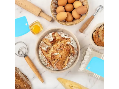 Baneton Brotkorb Gärkorb Set Oval Rattan Rund Steigrohr Banneton