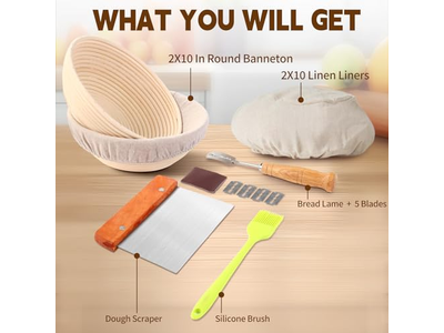 Banneton Zubehör Brotbackzubehör Sets Stoffeinlagen Abdeckungen