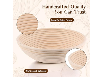 Banneton Kit Pack Mini Oval 250G 750G Bester Liner Rund Gefüttert Weide Rattan