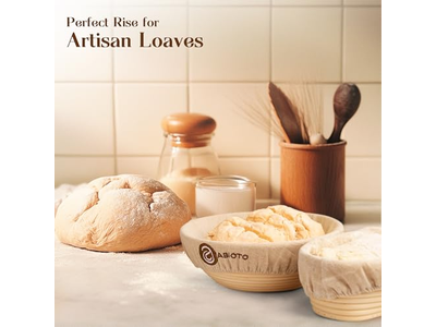 Banneton Kit Pack Mini Oval 250G 750G Bester Liner Rund Gefüttert Weide Rattan