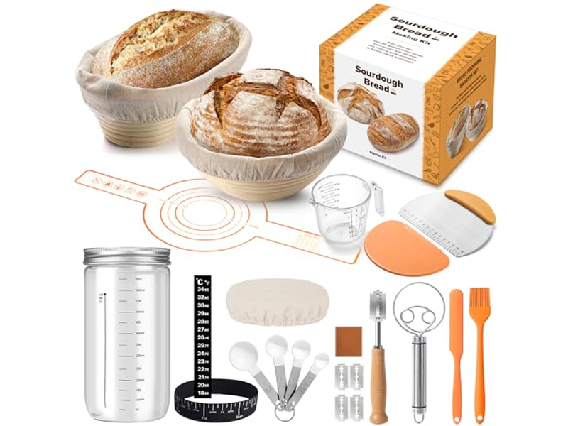 Banneton Gärkorb Groß Oval Brot 25cm 10 Zoll Rund Premium Gärung