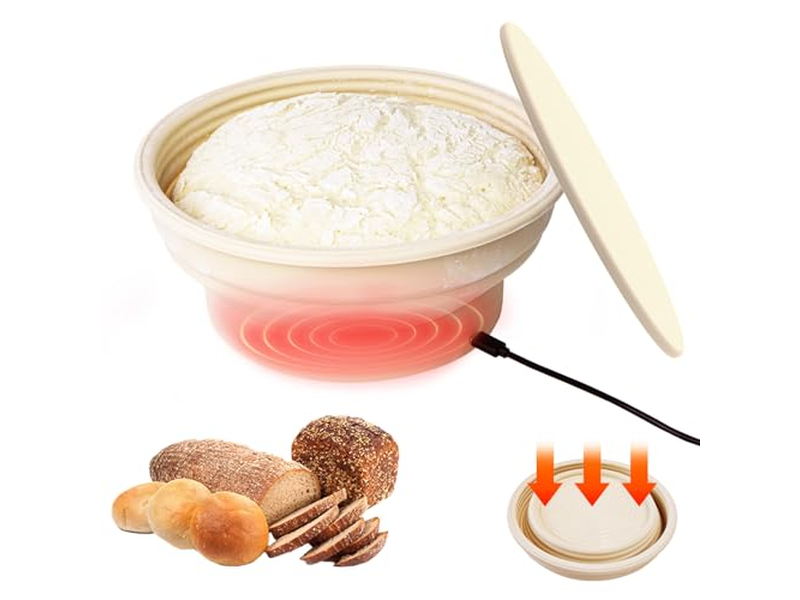 Banneton Gärkorb mit Tuch Vietnam Weide Rattan Schüssel Brotkörbe