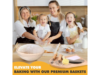 Banneton Korb Weide 6 Zoll Bambus Rund Plastik 9 Gärkörbe