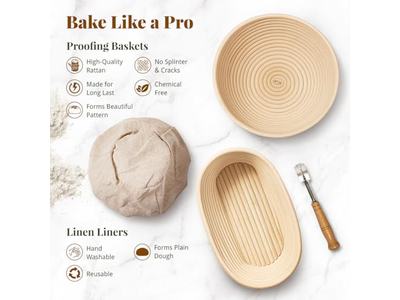 Brot-Schalen Zum Servieren Benneton Gärkorb Set Von 2 10 Zoll Körbe