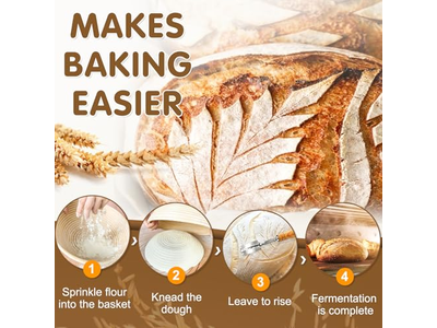 Bodenstehendes Korbregal Gärung Leinentuch Individuelles Sauerteig-Gären