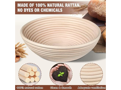 Bodenstehendes Korbregal Gärung Leinentuch Individuelles Sauerteig-Gären