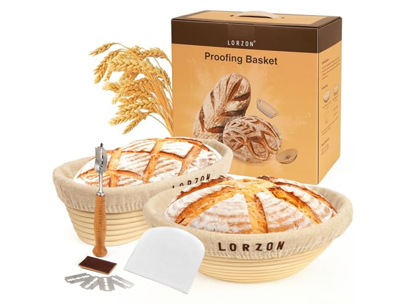 Ovale Sauerteig-Gärkörbe Brotbacken Brotbackset