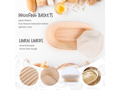 Dreieck Banneton Brot Set Sauerteig Rechteck Rohr Mehrere Größen