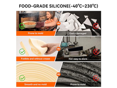 Holzschliff Bannetons Oval Brot Banneton Rohr Rattan Mit Einlagen 9 Zoll